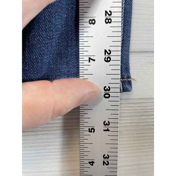 Old Navy Jeans Womens 2 Blue Pop Icon Skinny Dark Wash Distressed Stretch Denim - Picture 6 of 12